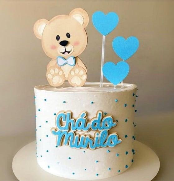 Topo de Bolo Chá de Bebe Ursinho