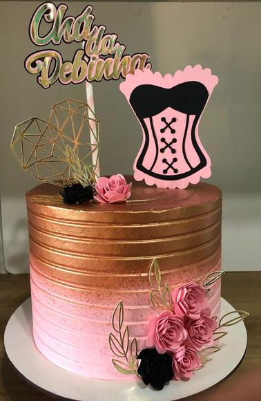 Topo de Bolo Chá de Langerie
