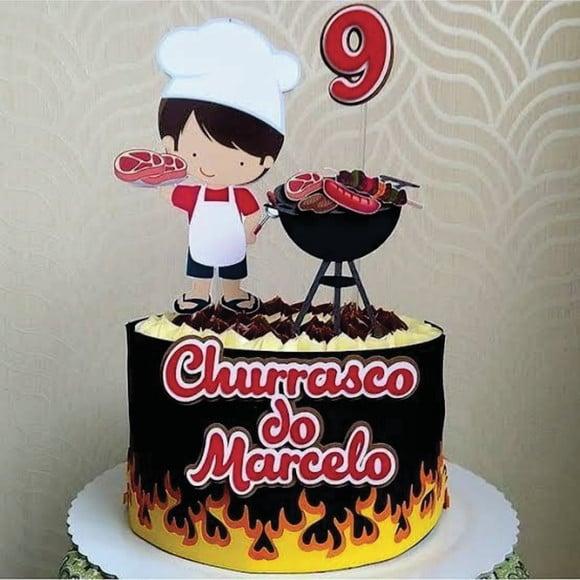 Topo de Bolo Churrasco Arquivo Digital