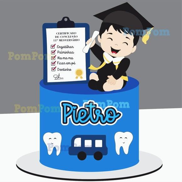 Topo de Bolo Conclusão de Mesversário