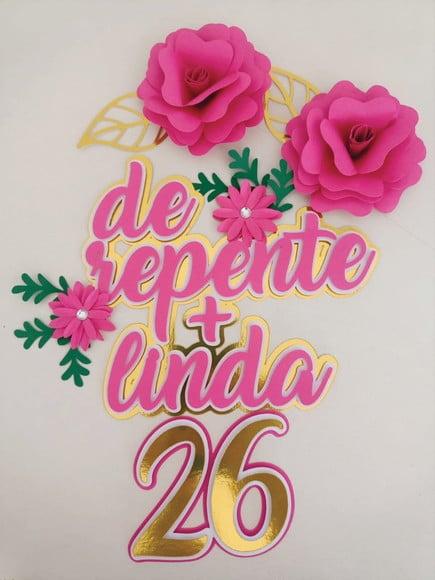 Topo de Bolo de Repente Mais Linda