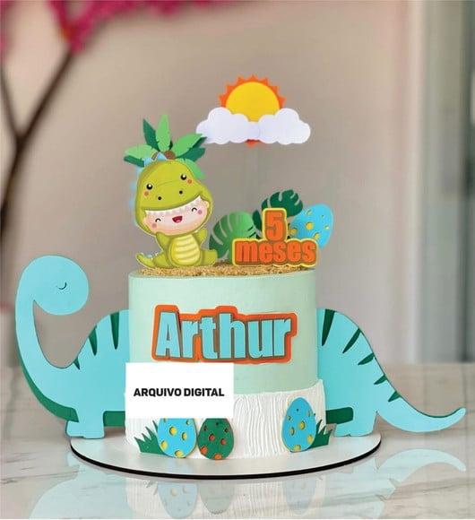 Topo de Bolo Dino Arquivo de Corte