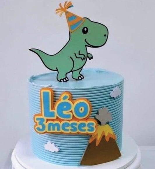 Topo de Bolo Dino Baby