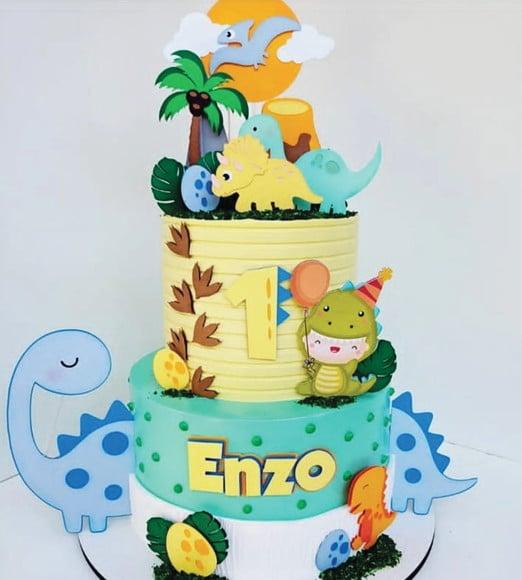 Topo de Bolo Dino