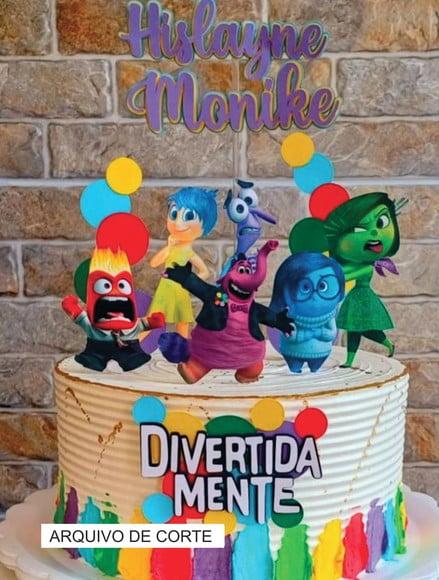 Topo de Bolo Divertidamente