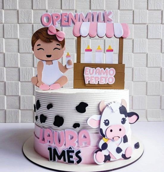 Topo de Bolo Eu Amo Tete Menina