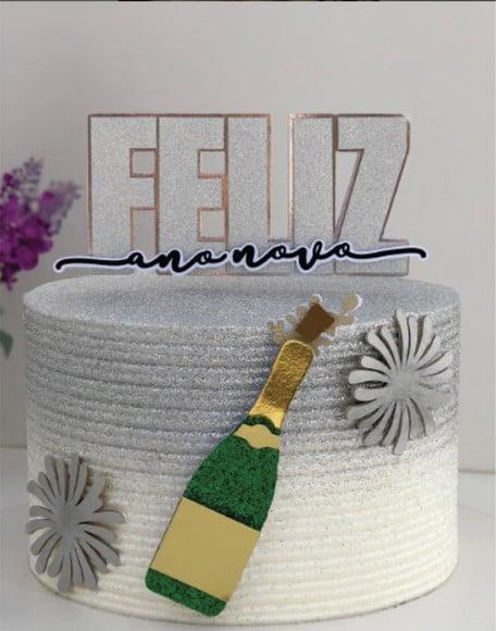 Topo de Bolo Feliz 2024