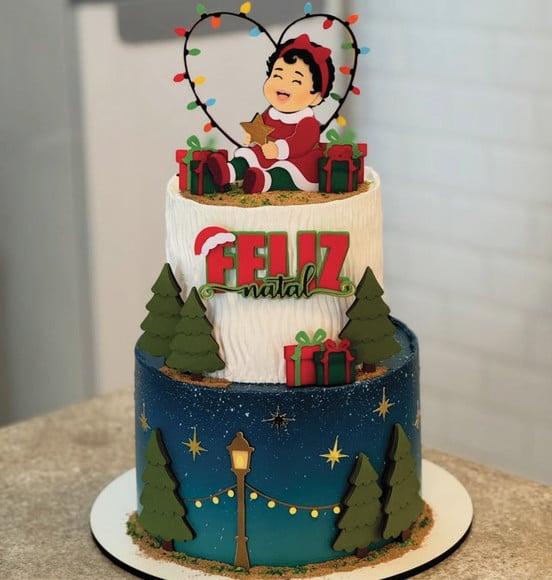 Topo de Bolo Feliz Natal