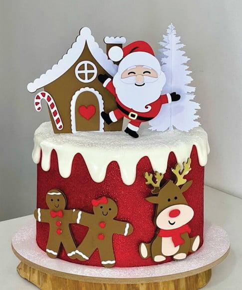 Topo de Bolo Feliz Natal
