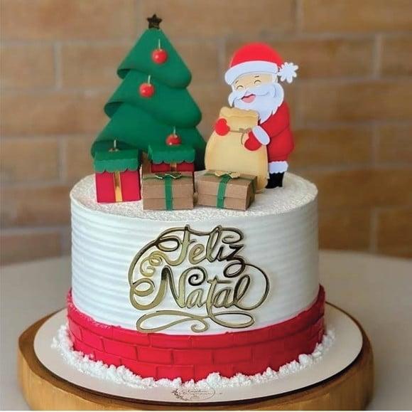 Topo de Bolo Feliz Natal