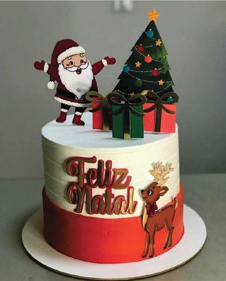 Topo de Bolo Feliz Natal