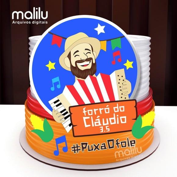 Topo de Bolo Festa Junina Sanfoneiro