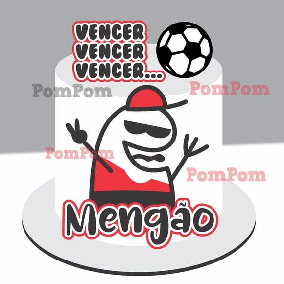 Topo de Bolo Flamengo Flork Bento