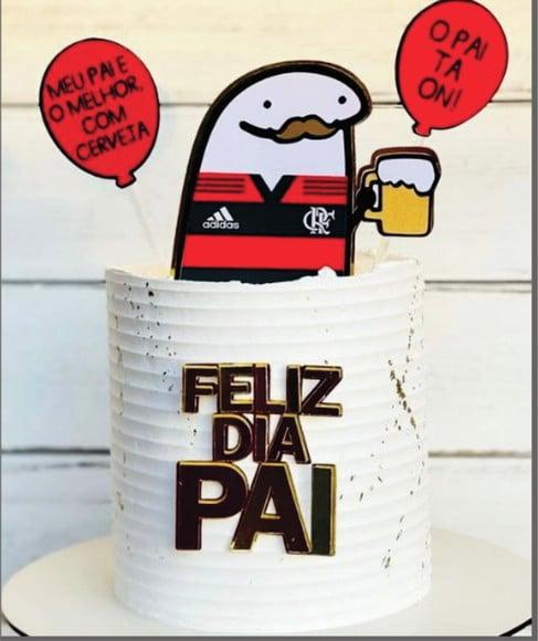 Topo de Bolo Flork Pai Arquivo de Corte
