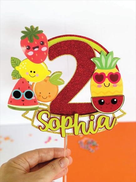 Topo de Bolo Frutinhas