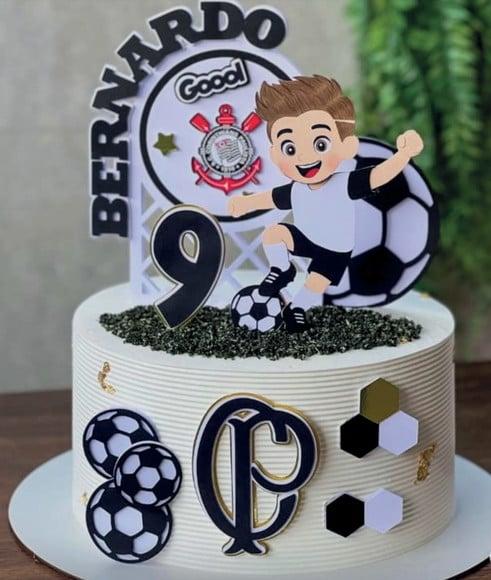 Topo de Bolo Futebol Corintians