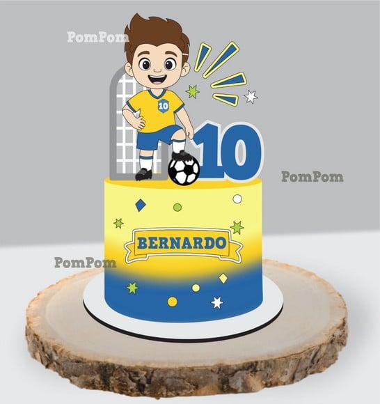 Topo de Bolo Futebol Brasil