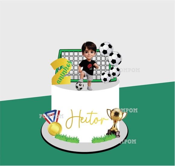 Topo de Bolo Futebol Brasil