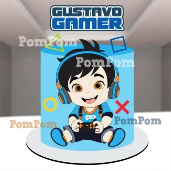 Topo de Bolo Gamer