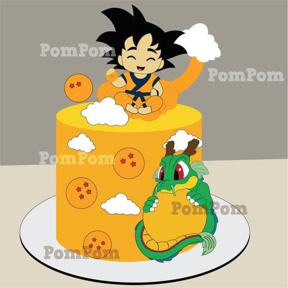 Topo de Bolo Goku Baby Dragon Ball
