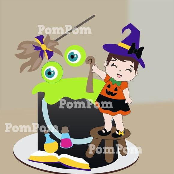 Topo de Bolo Halloween
