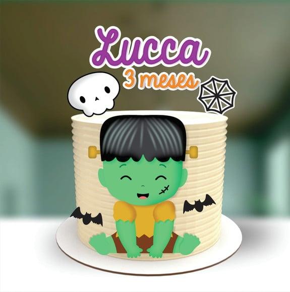 Topo de Bolo Halloween Menino Arquivo de Corte