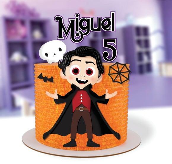 Topo de Bolo Halloween Menino Arquivo de Corte