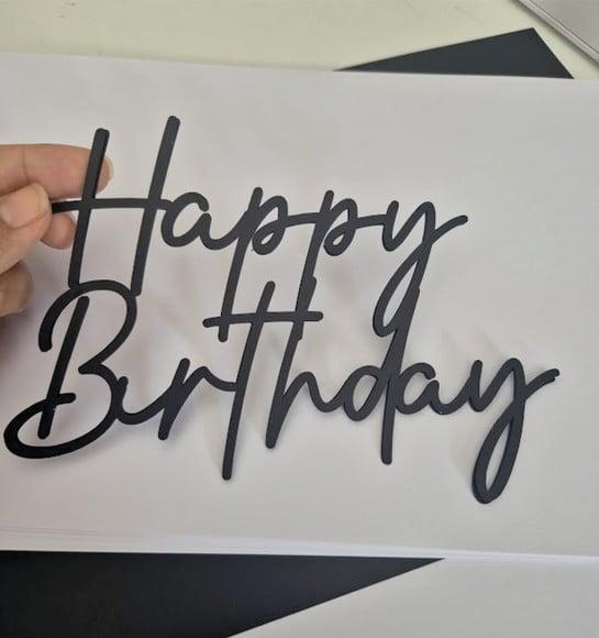 Topo de Bolo Happy Birthday