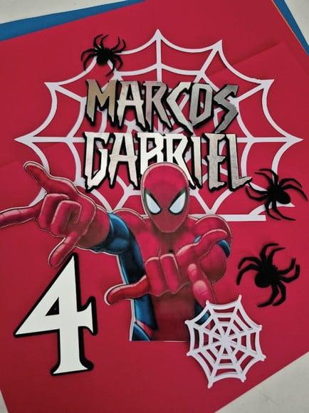 Topo de Bolo Homem Aranha