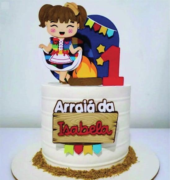 Topo de Bolo Junino Menina
