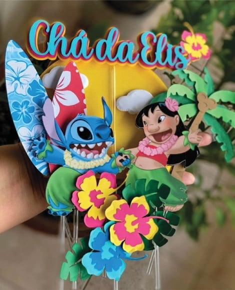 Topo de bolo lilo e stitch arquivo de corte