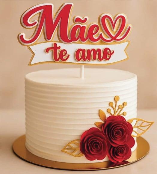 Topo de Bolo Mãe