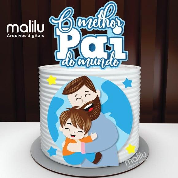 Topo de Bolo Melhor Pai do Mundo