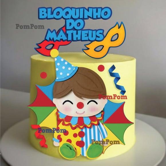 Topo de Bolo Mesversário Bloquinho