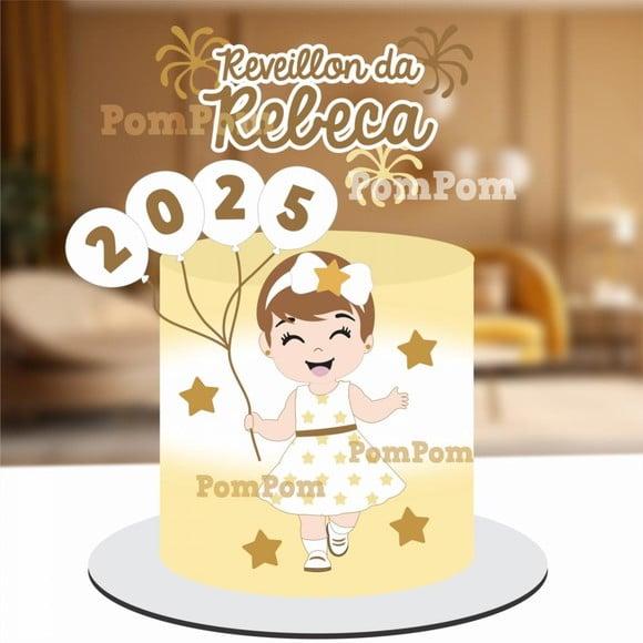 Topo de Bolo Meu Primeiro Ano Novo