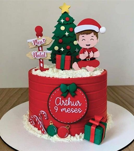 Topo de Bolo Meu Primeiro Natal