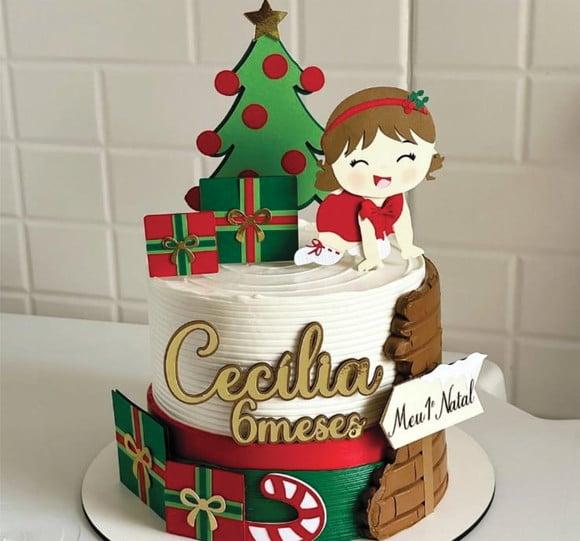 Topo de Bolo Meu Primeiro Natal