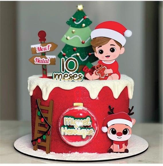 Topo de Bolo Meu Primeiro Natal