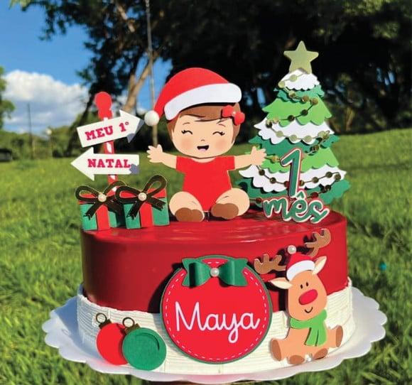 Topo de Bolo Meu Primeiro Natal