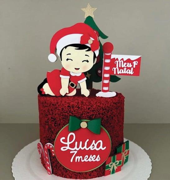 Topo de Bolo Meu Primeiro Natal