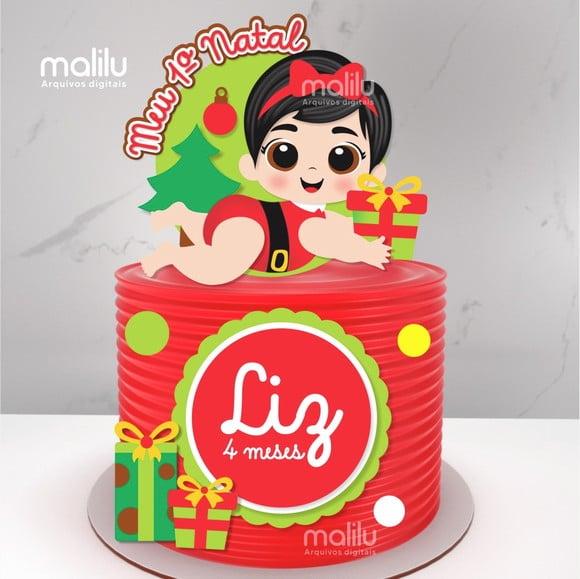 Topo de Bolo Meu Primeiro Natal