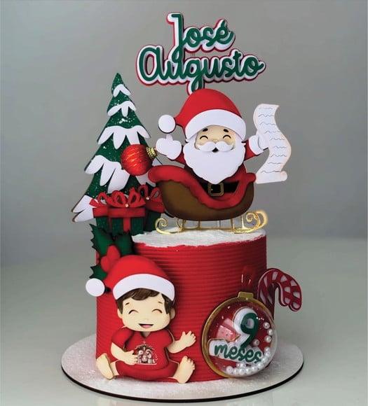 Topo de Bolo Meu Primeiro Natal