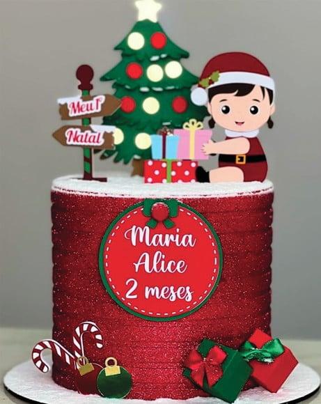 Topo de Bolo Meu Primeiro Natal