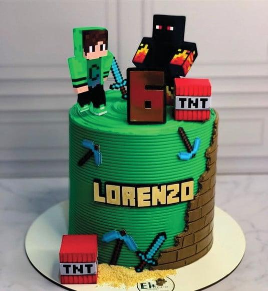 Topo de Bolo Minecraft