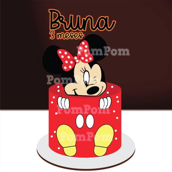 Topo de Bolo Minnie Vermelha