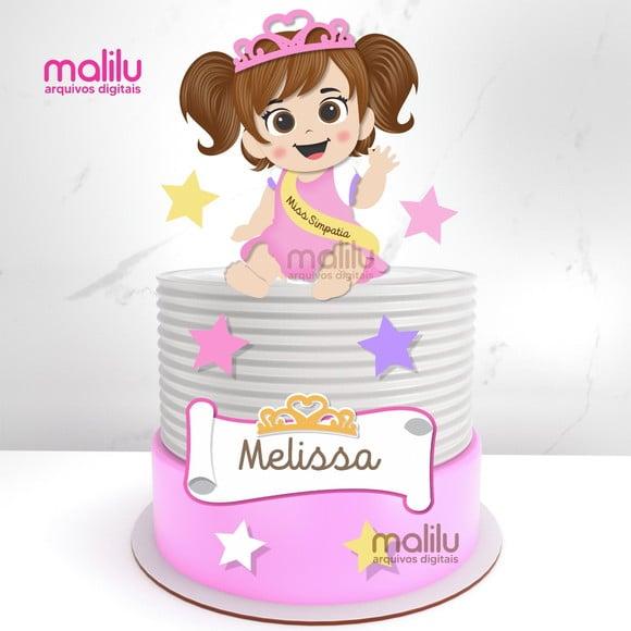 Topo de Bolo Miss Simpatia