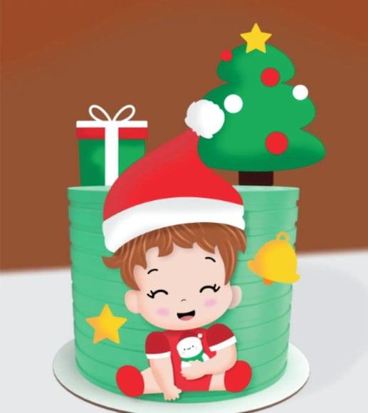 Topo de Bolo Natal