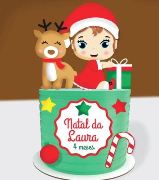 Topo de Bolo Natal