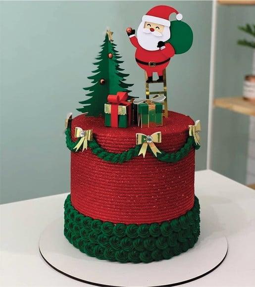 Topo de Bolo Natal Papai Noel