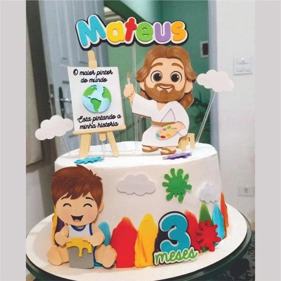 Topo de Bolo o Maior Pintor do Mundo Jesus
